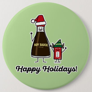 Soja Sauce Flasche Kind Weihnachten Weihnachten Button