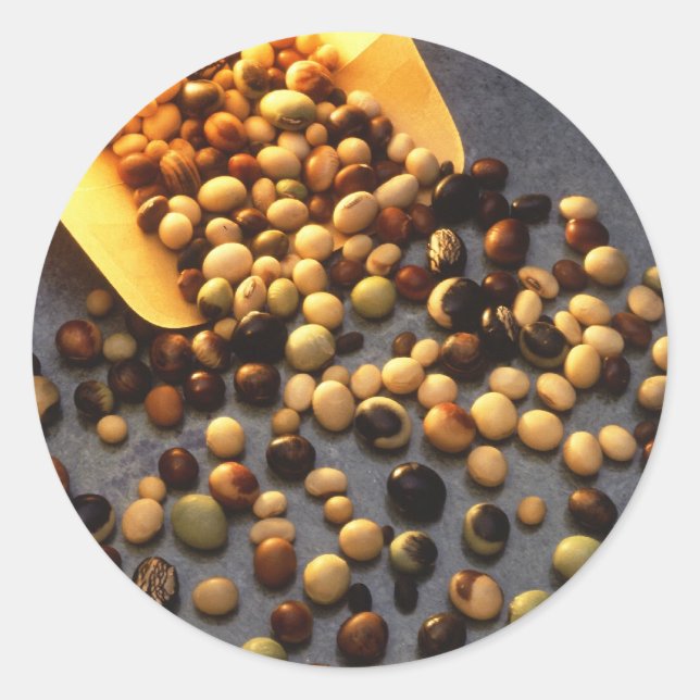 Sojabohnen Runder Aufkleber (Vorderseite)