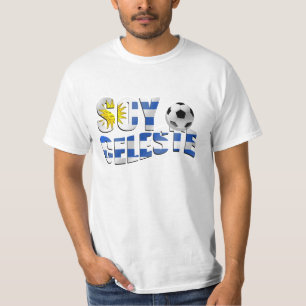 Sojabohnenöl Celeste Uruguay Flagge Futbol T-Shirt