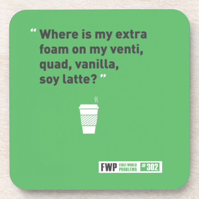 Sojabohnenöl Latté Untersetzer (Vorderseite)