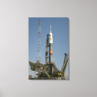 Sojus Rakete kurz nach der Ankunft
