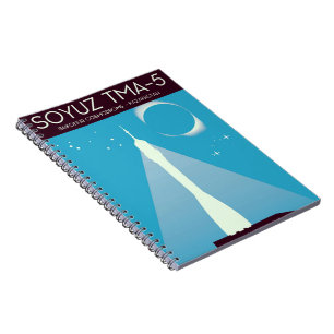 Sojus TMA-5 Weltraumkunst Notizblock