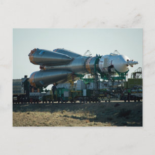 Sojus zum Start Postkarte