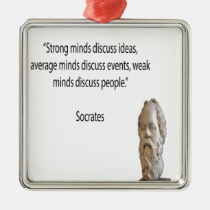 Sokrates & berühmte "Geister"-Zitate Silbernes Ornament
