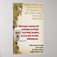 Sokrates berühmtes Zitat - Falsche Wörter