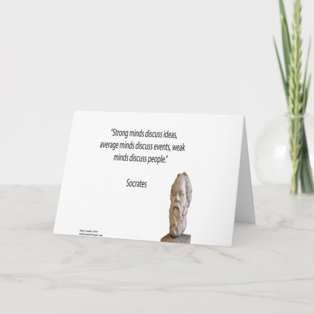 Sokrates & Famous "Minds" Quote Karte (Vorderseite)