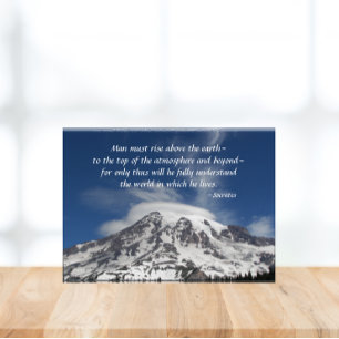 Sokrates Philosophischer Zitat Mount Rainier Fotoblock
