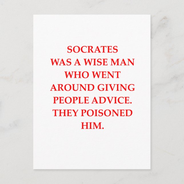 Sokrates Postkarte (Vorderseite)