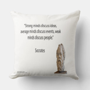 Sokrates Strong Minds zitieren großes Throw Kissen