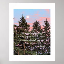 Sokrates Zitat Moonrise im Sunset Foto Poster