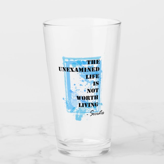 Sokrates zitiert glas (Vorderseite)