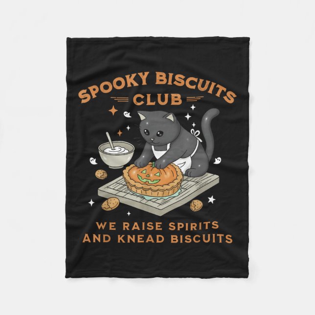 Soky Biscuits Club Black Cat Pumpkin Halloween Bak Fleecedecke (Vorderseite)