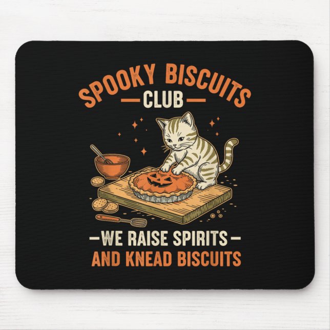 Soky Biscuits Club Funny Halloween Cat Baking Mousepad (Vorne)