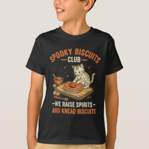 Soky Biscuits Club Funny Halloween Cat Baking T-Shirt