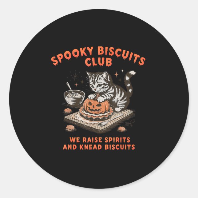 Soky Biscuits Club Halloween Backen Runder Aufkleber (Vorderseite)