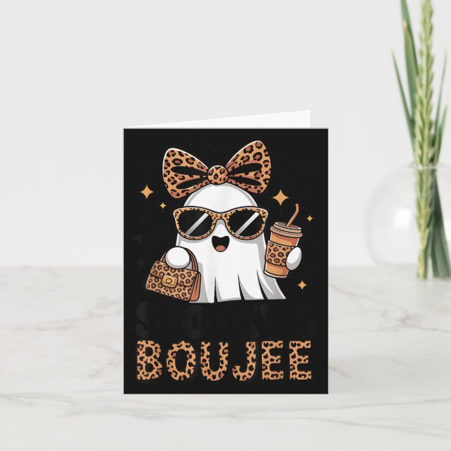 Soky & Boujee Ghost Coquette Leopard Boo Jee H Karte (Vorderseite)