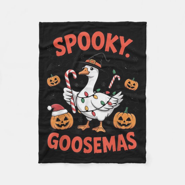 Soky Goosemas Funny Goose Halloween Christmas Cost Fleecedecke (Vorderseite)