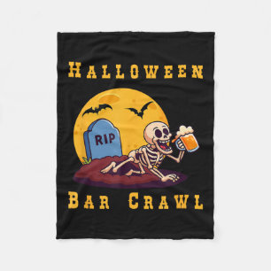 Soky Halloween Skeleton Bar Hopper Fleecedecke