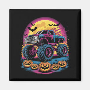 Soky Monster Truck Tropfen Pumpkin Halloween Klein Magnet