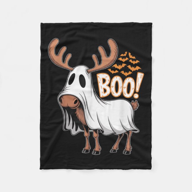 Soky Moose Ghost Boo Costume Halloween Party  Fleecedecke (Vorderseite)