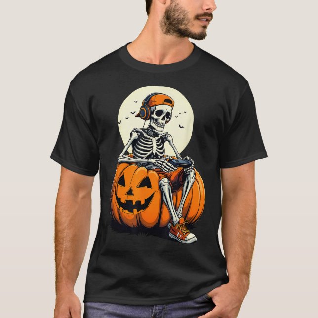 Soky Pumpkin &amp; Skeleton Gamer Tee _ Jungen &am (Vorderseite)