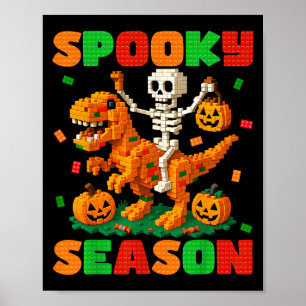 Soky Season Gebäude Brick Skeleton Dinosaur Kinder Poster