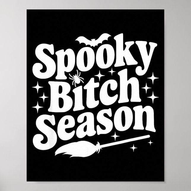 Soky Season Retro Halloween Witch Quote Saying Gif Poster (Vorne)