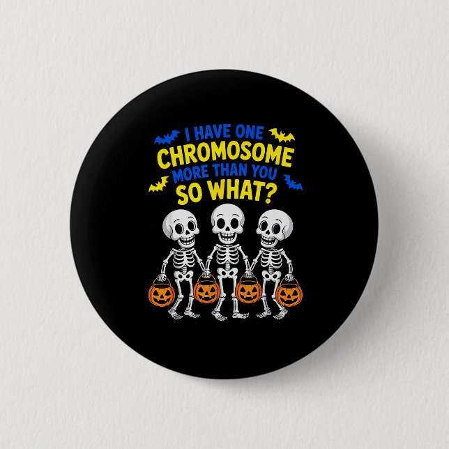 Soky Skeleton Down Syndrome Awareness Extra Chromo Button (Vorderseite)