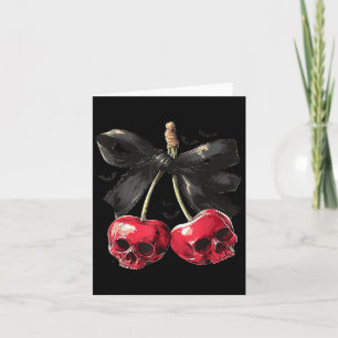 Soky Summer Skull Cherry Halloween Coquette Bow Ha Karte