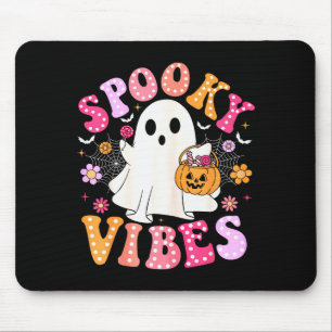 Soky Vibes Geist Retro Groovy Halloween Frauen Mäd Mousepad