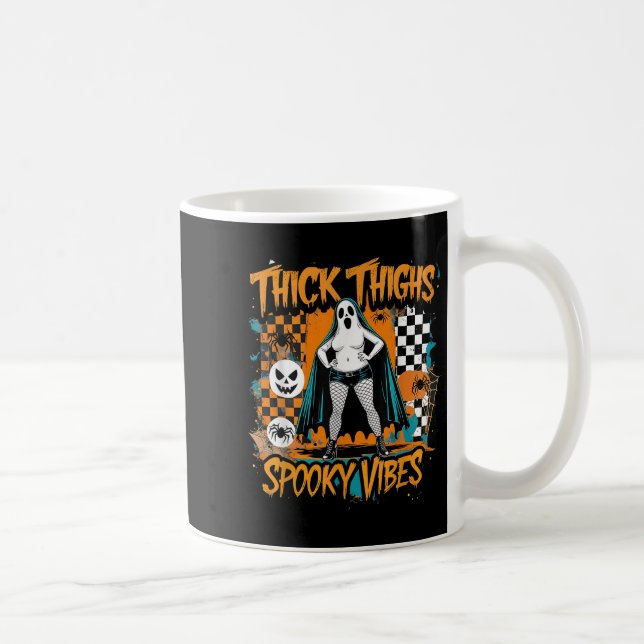 Soky Vibes Thick Thighties Niedlich Ghost Spaß Kaffeetasse (Rechts)
