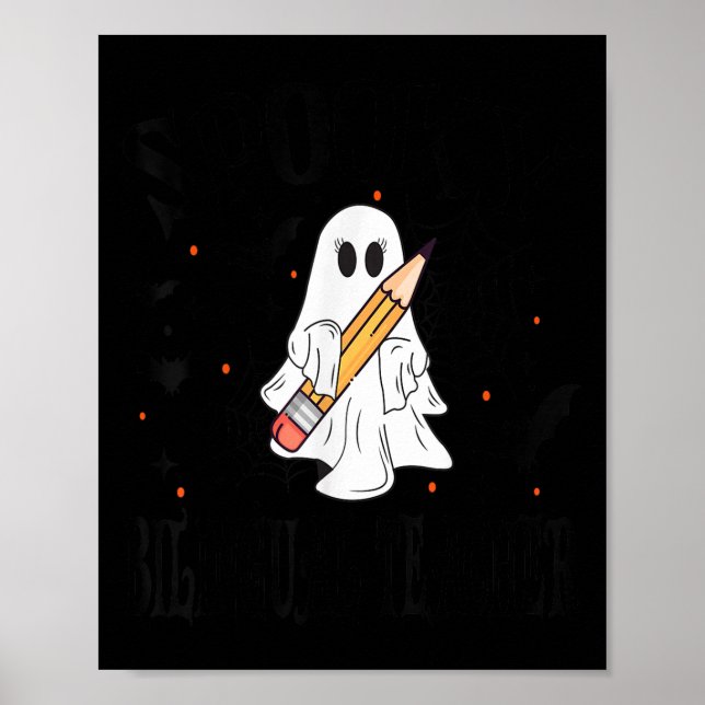 Soky zweisprachiger Lehrer Halloween Schule  Poster (Vorne)