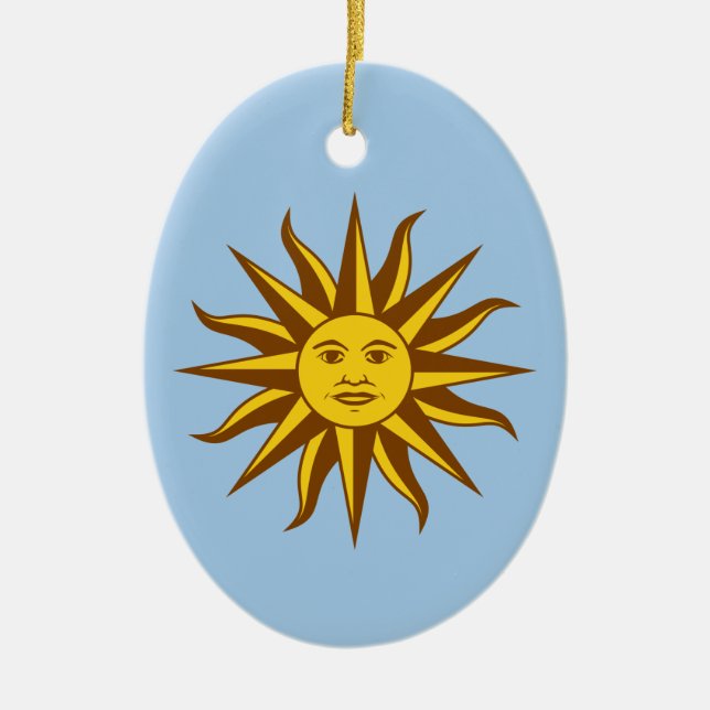 Sol de Mayo - URUGUAY Keramik Ornament (Vorne)