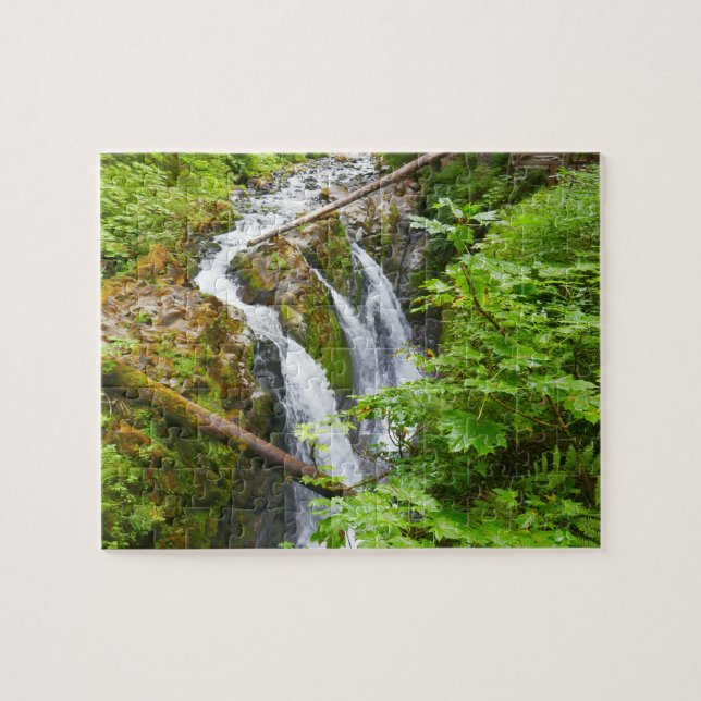 Sol Duc Falls II im Olympic-Nationalpark Puzzle (Horizontal)