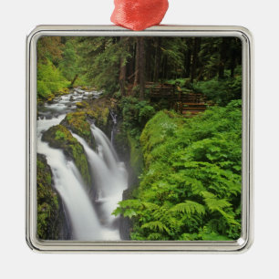 Sol Duc Falls im Olympic National Park in 2 Ornament Aus Metall