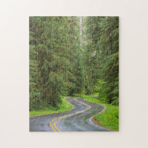 Sol Duc River Road durch Wald Puzzle