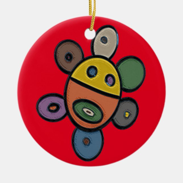 Sol Taino Circle Ornament (Vorne)