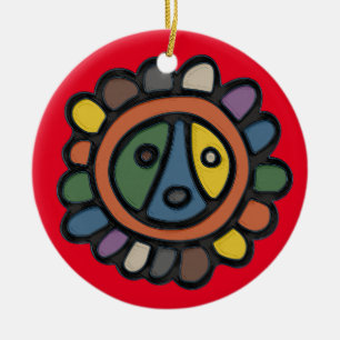 Sol Taino Circle Ornament