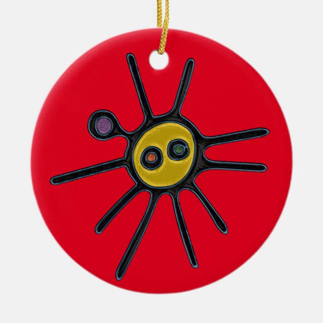 Sol Taino Circle Ornament (Vorne)