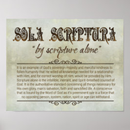 "SOLA SCRIPTURA" 14x11 Poster (Archival, Matte)