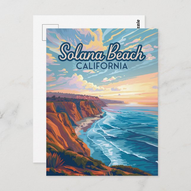 Solana Beach California San Diego Vintag Postkarte (Vorne/Hinten)