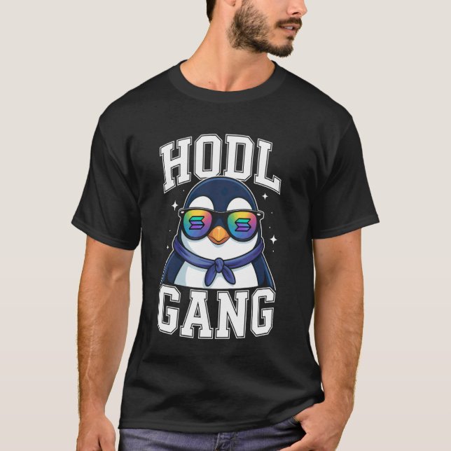 Solana HODL Pinguin T-Shirt (Vorderseite)