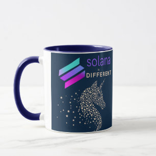 Solana Kryptokaffee Tasse Handel Geschenksockel
