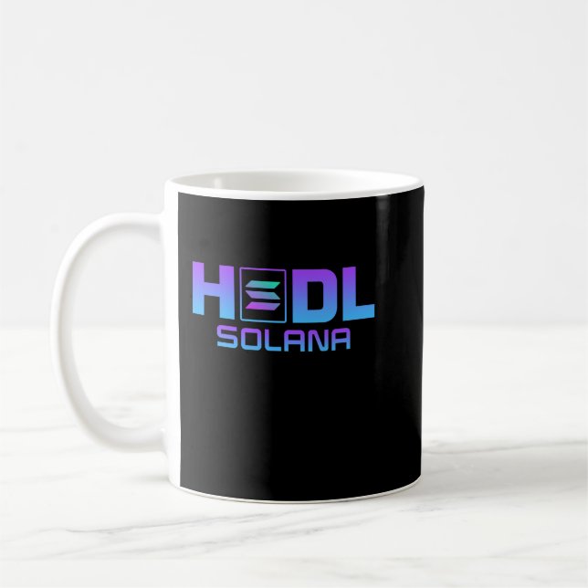 solana sol logo SOL Crypto Coin HODL Kaffeetasse (Links)