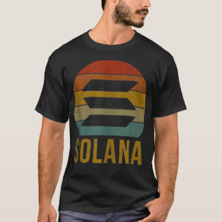 Solana SOL Vintage Crypto Cryptocurrency HODL  T-Shirt