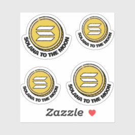 SOLANA TO MOON Geschenkkryptographie Aufkleber