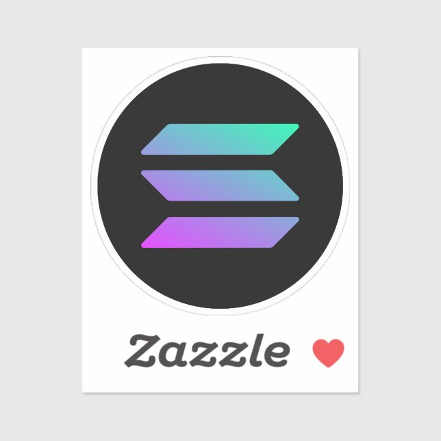 SOLANA TO MOON TRADER Moderne Aufkleber (Blatt)