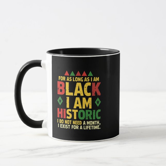 Solange ich schwarz bin, bin ich historisch tasse (Links)