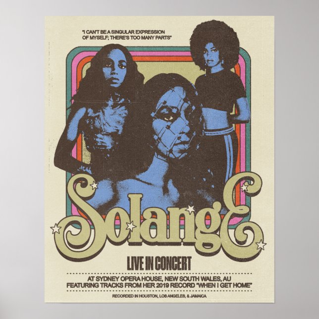 Solange Live in New South Wales, AU-Poster Poster (Vorne)
