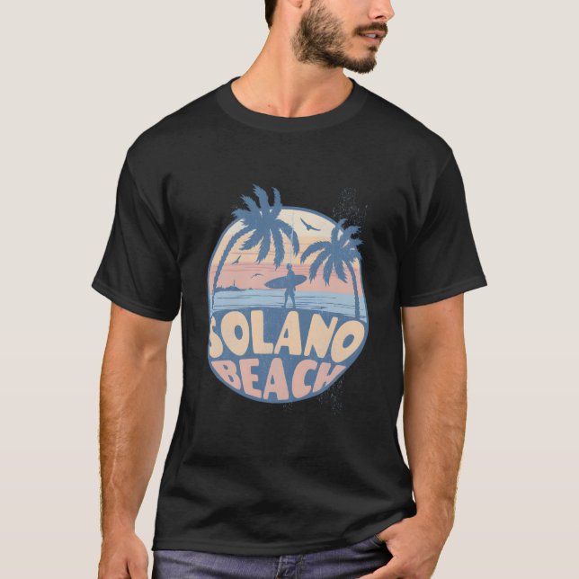 Solano California Beach Surf Summer Vacation T-Shirt (Vorderseite)